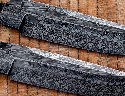 Damascus steel blade blanks